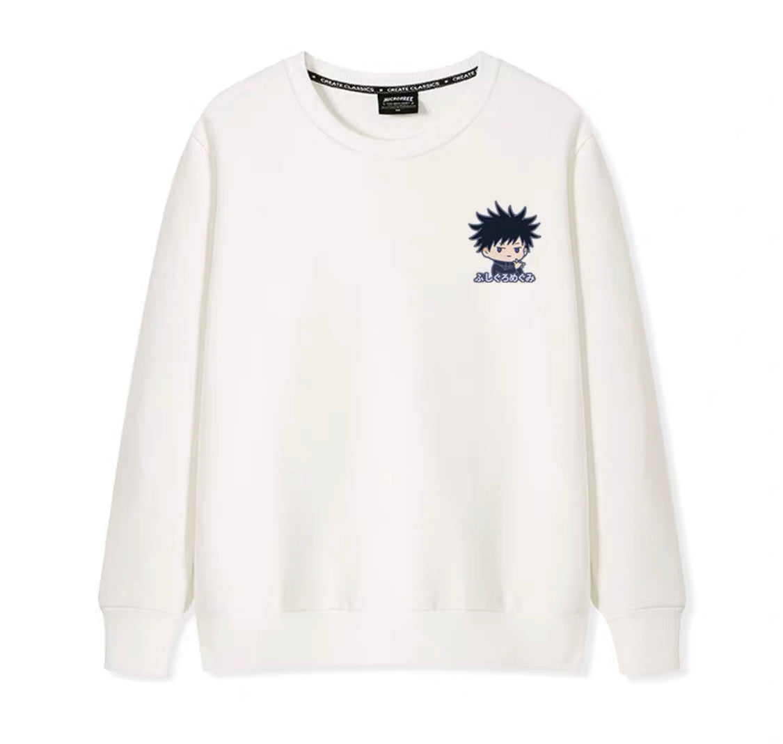 Jujutsu Kaisen: White Unisex Fushiguro Sweatshirt