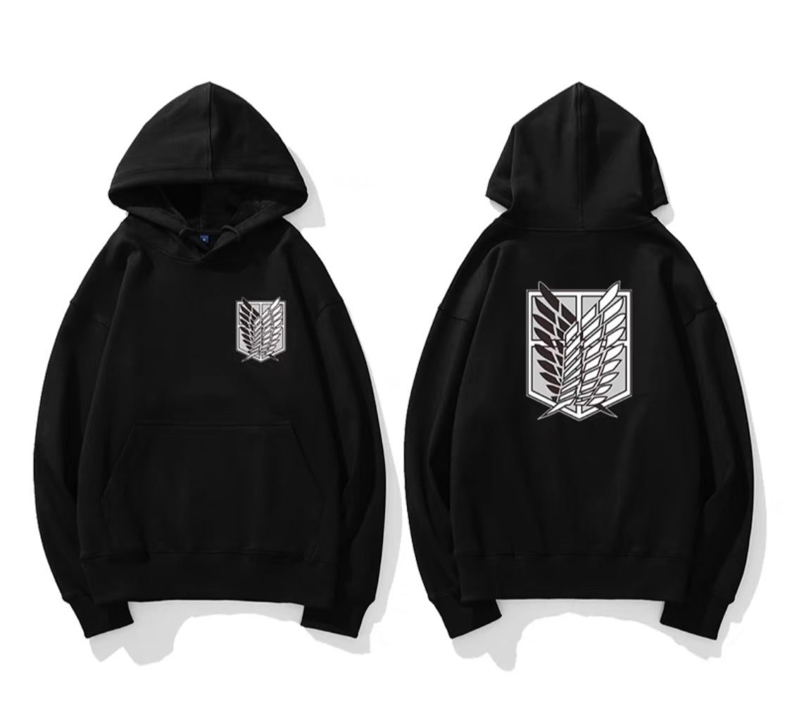 Aot discount hoodie black