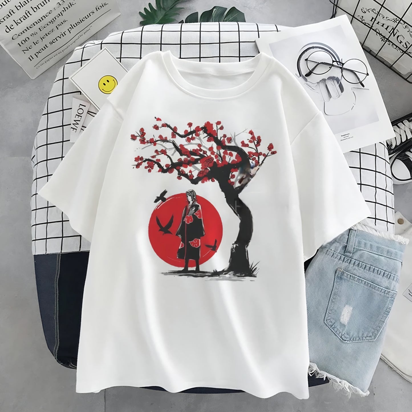 Naruto: Itachi Uchiha White T-shirt