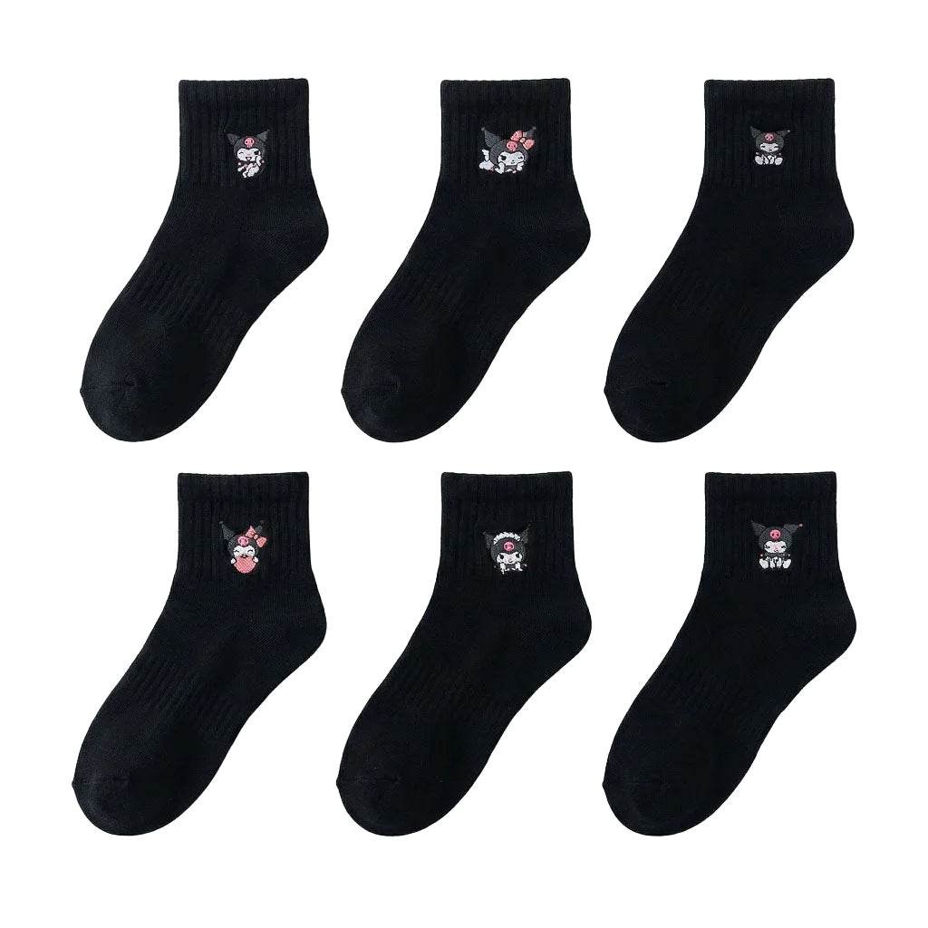 Sanrio: Kuromi Black Short Socks