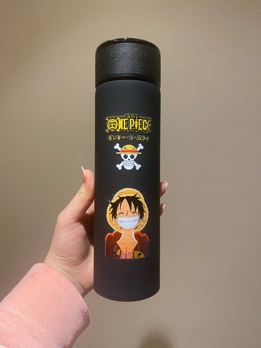 One Piece: Luffy Water Bottle (Black)