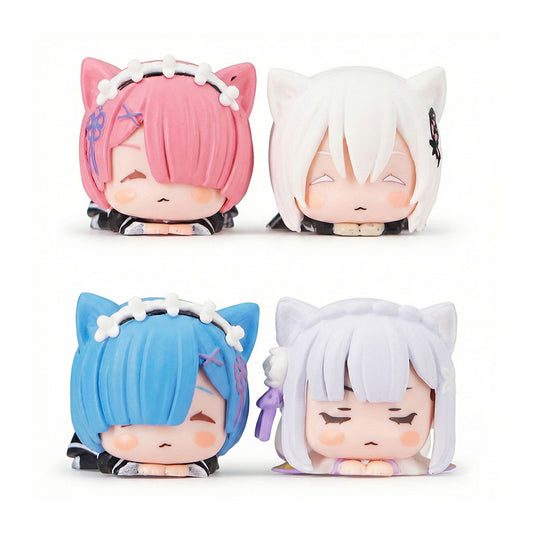 Re:Zero: Cat-Ear Sleeping Figurines