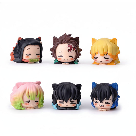 Demon Slayer: Cat-Ear Sleeping Figurines