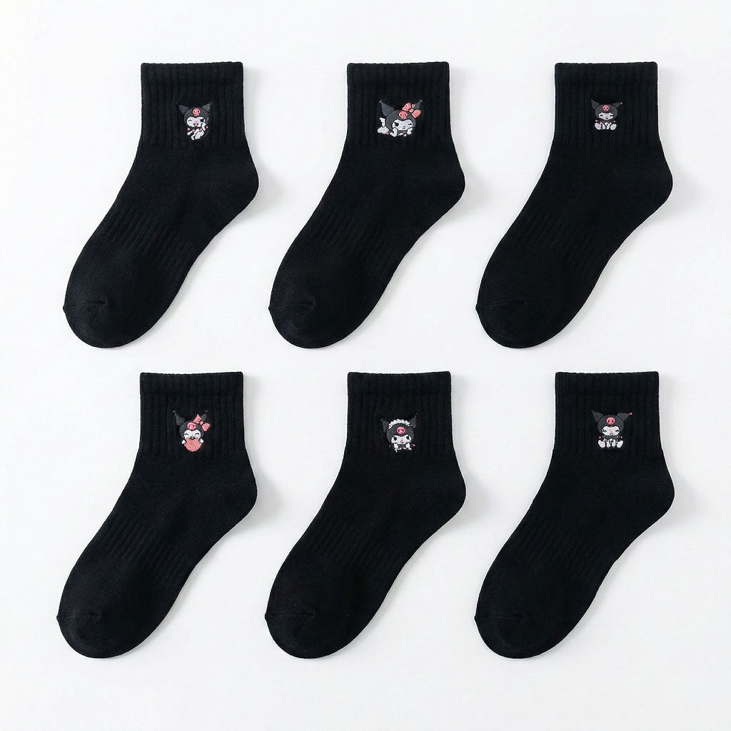 Sanrio: Kuromi Black Short Socks